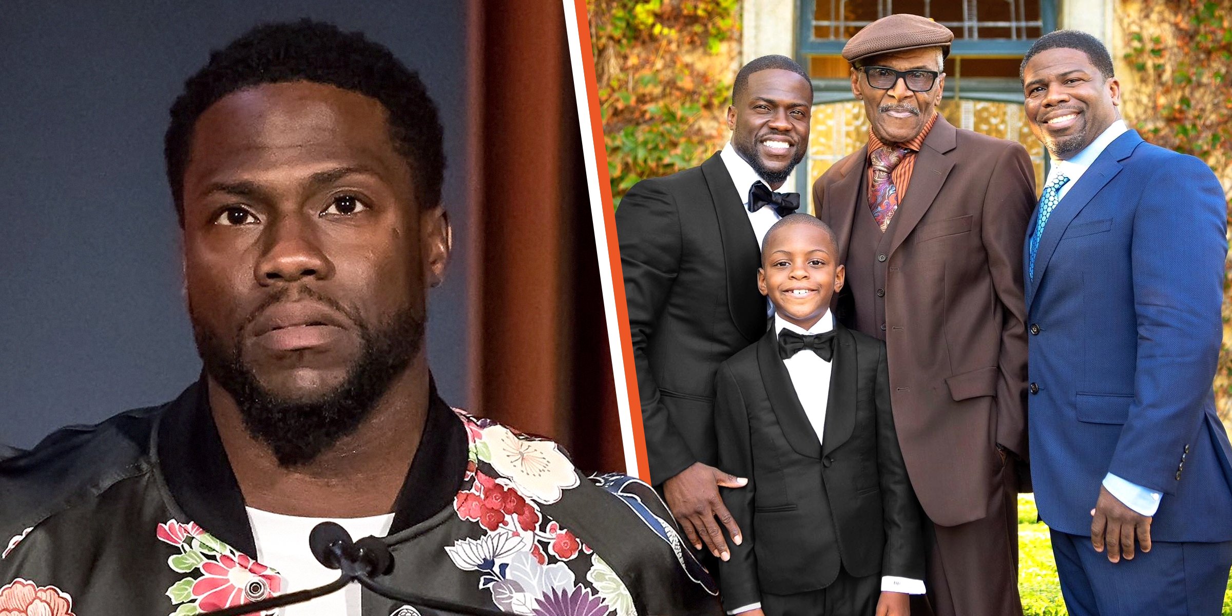 Kevin Hart | Kevin Hart and his brother, Robert and their father Henry Robert Witherspoon, and Kevin's son Enzo. | Source: Getty Images | Facebook/hartkevin