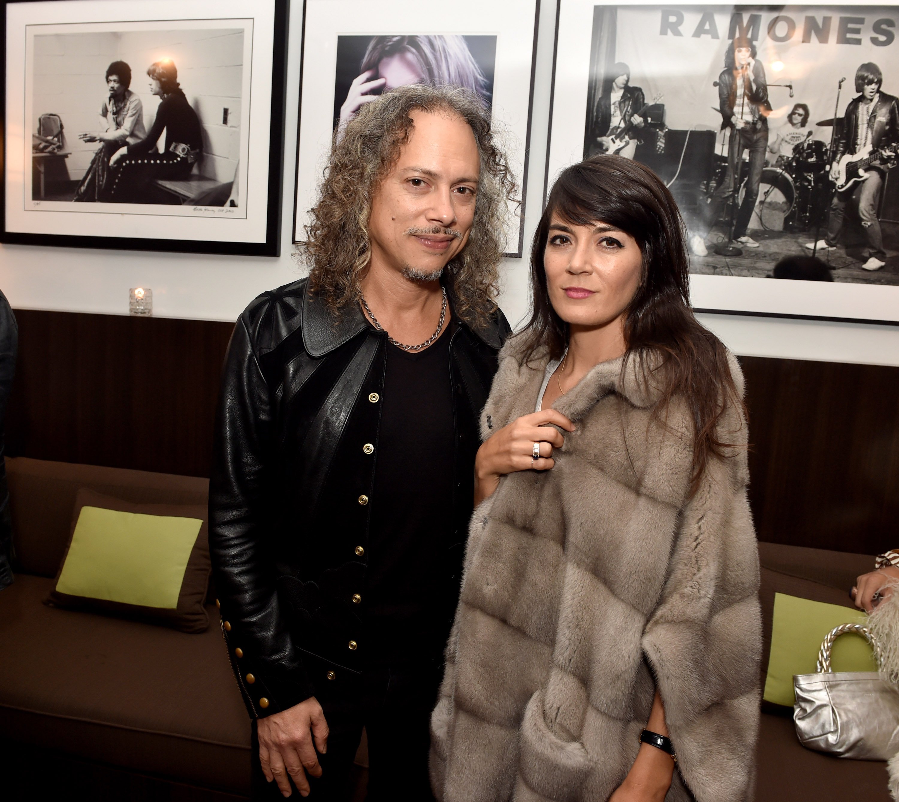 Lani Hammett and Kirk Hammett at a private dinner for Jimmy Page on November 13, 2014, in West Hollywood. | Source: Getty Images