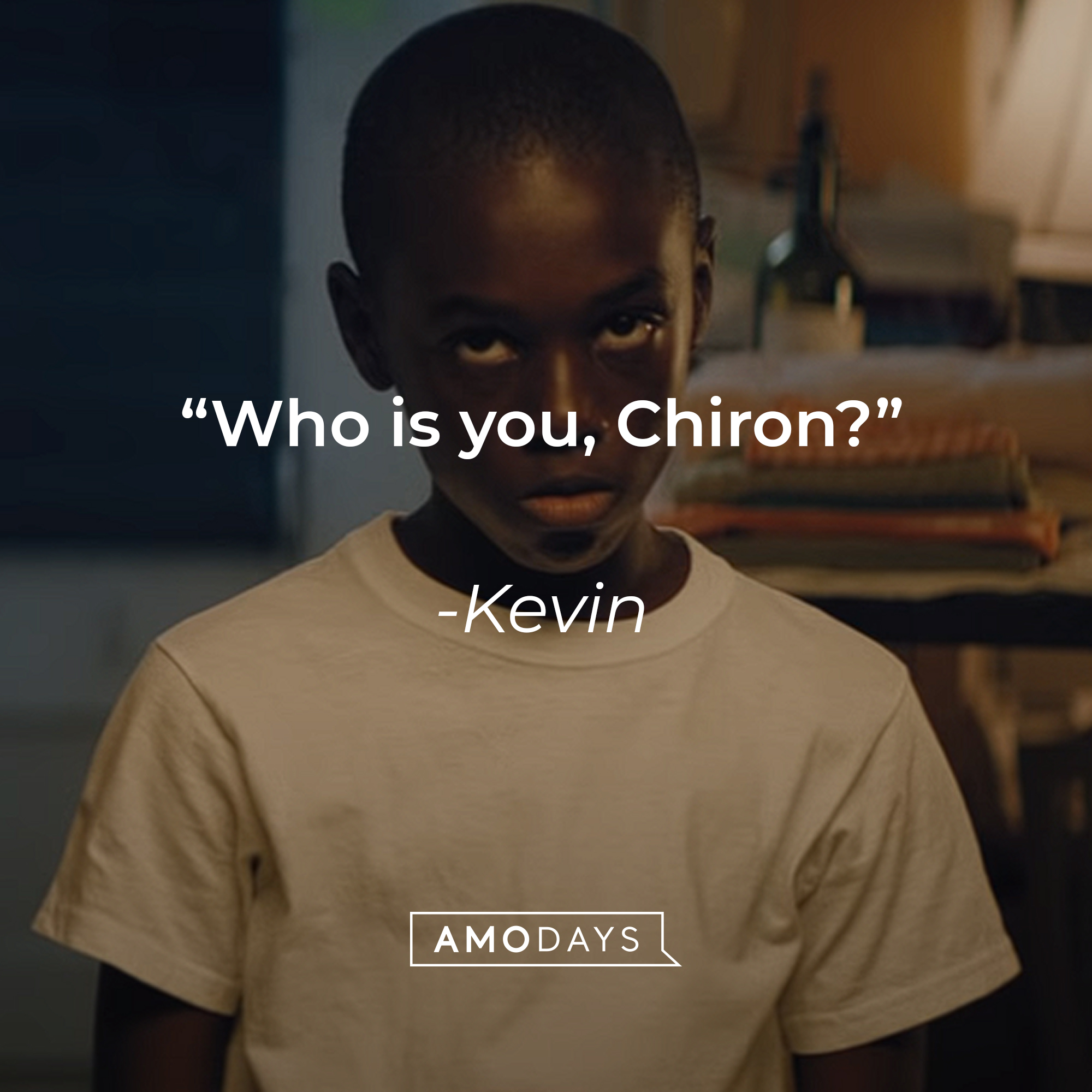An image of Chiron with Kevin’s quote: “Who is you, Chiron?” | Source: youtube.com/A24