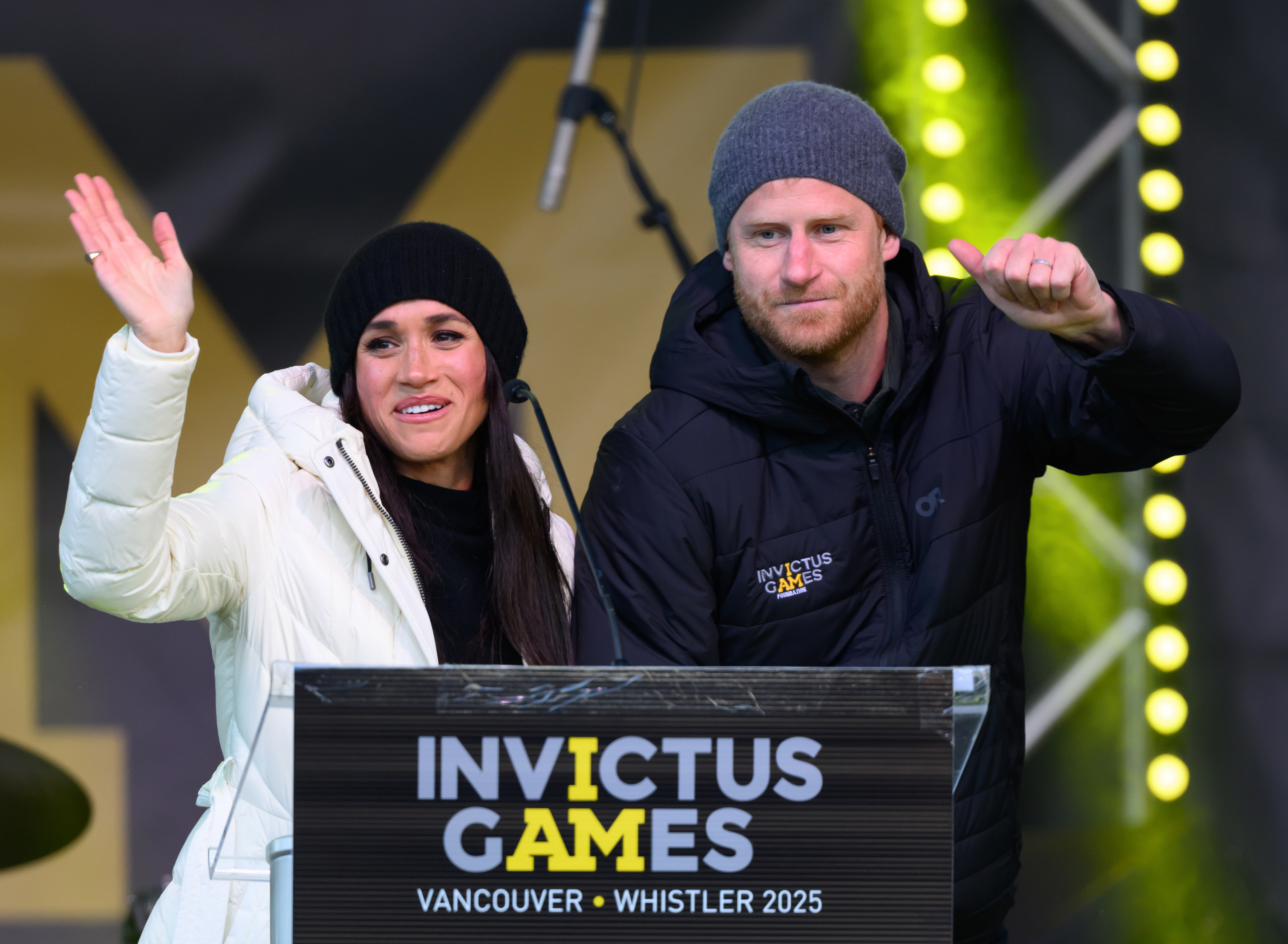 Prince Harry, Duke of Sussex and Meghan, Duchess of Sussex attend the Whistler Welcome Celebration during Day Two of the 2025 Invictus Games on 10 February 2025 in Whistler, British Columbia. | Source: Getty Images