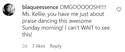 A fan's comment on Kellie S Williams' Instagram page | Photo: Instagram/kellieswilliams