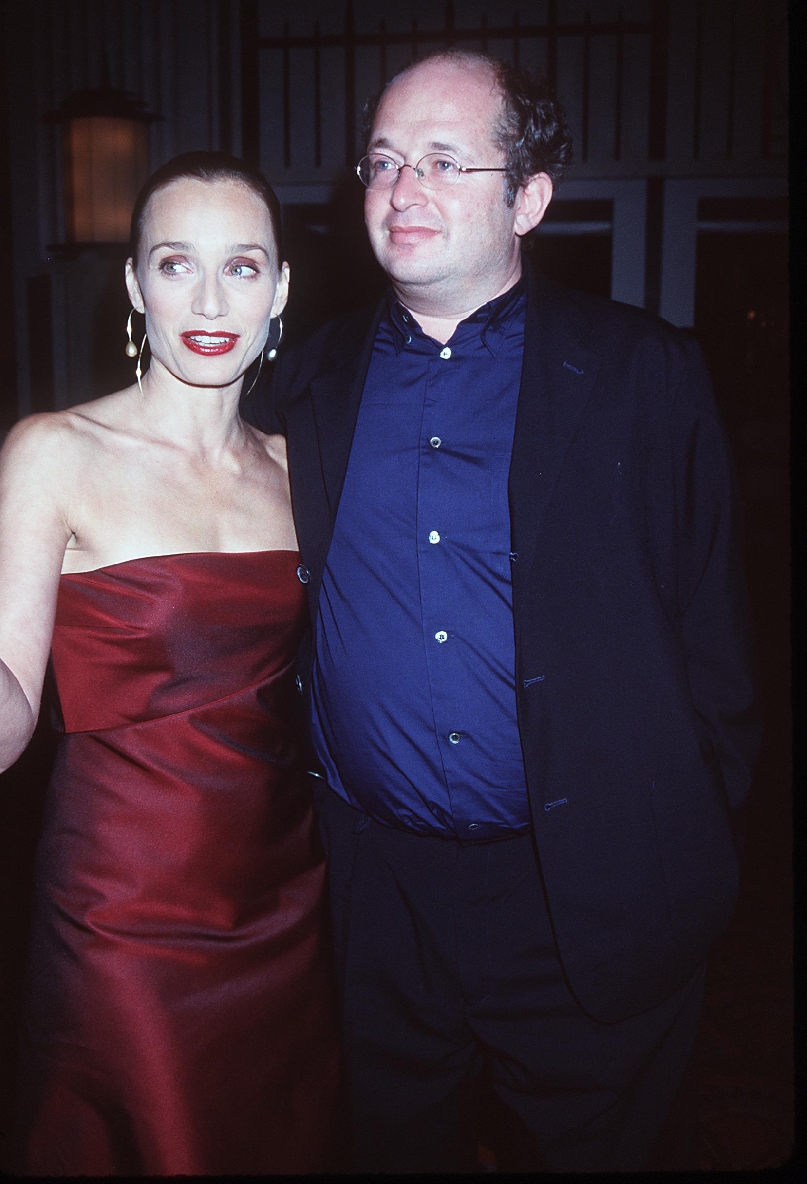 Kristin Scott Thomas and François Olivennes at the premiere of "Random Hearts" on October 3, 1999, in New York | Source: Getty Images