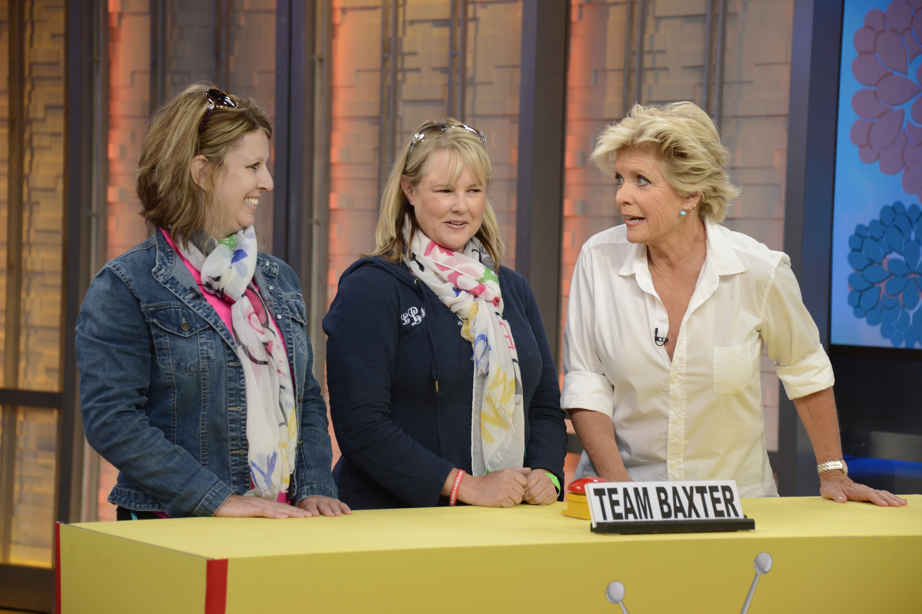 TV Moms Meredith Baxter and Jo Marie Payton compete with audience members in a trivia contest on "Good Morning America" on May 16, 2015. | Source: Getty Images