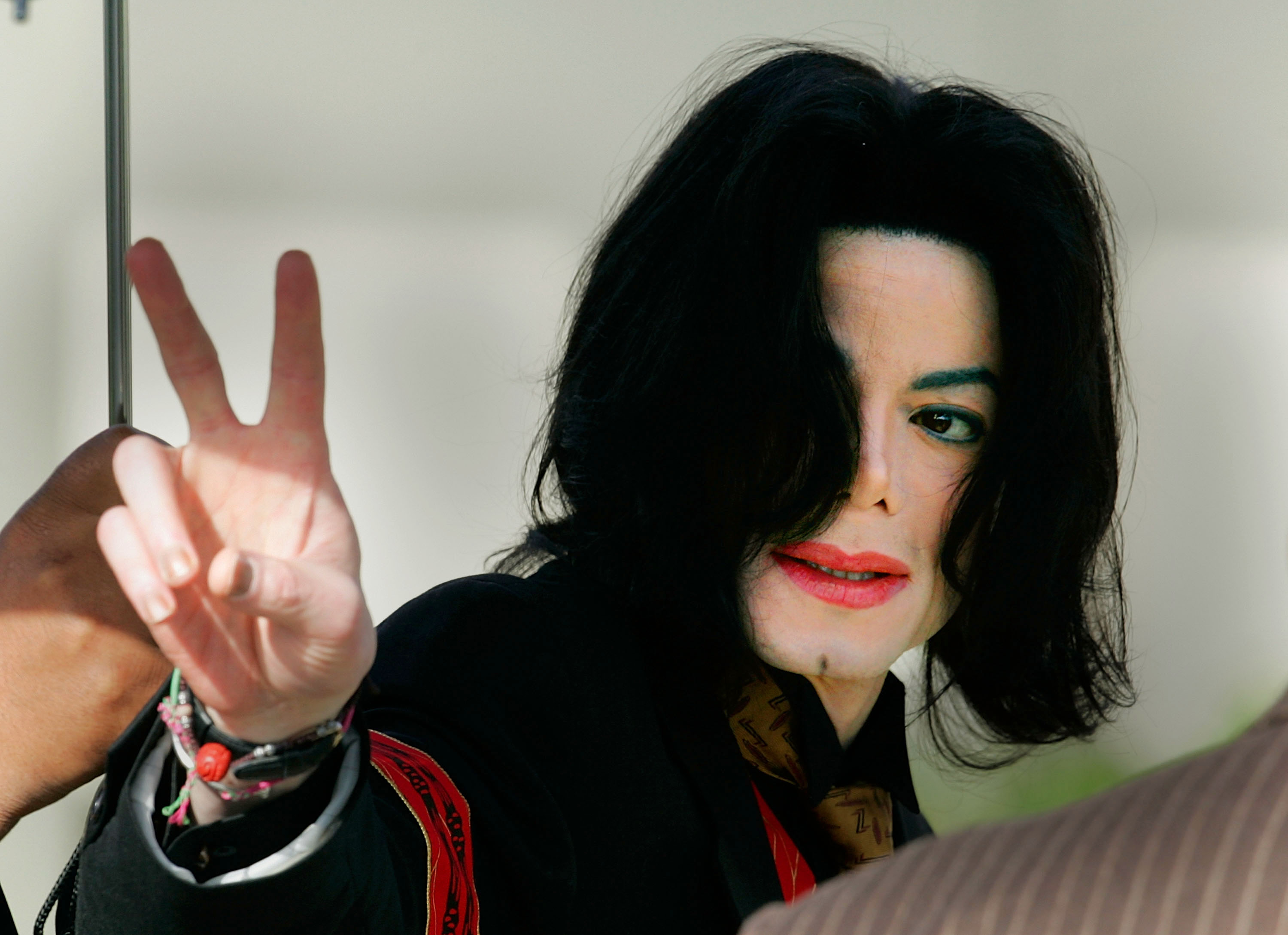 Michael Jackson seen on May 6, 2005 in Santa Maria, California | Source: Getty Images