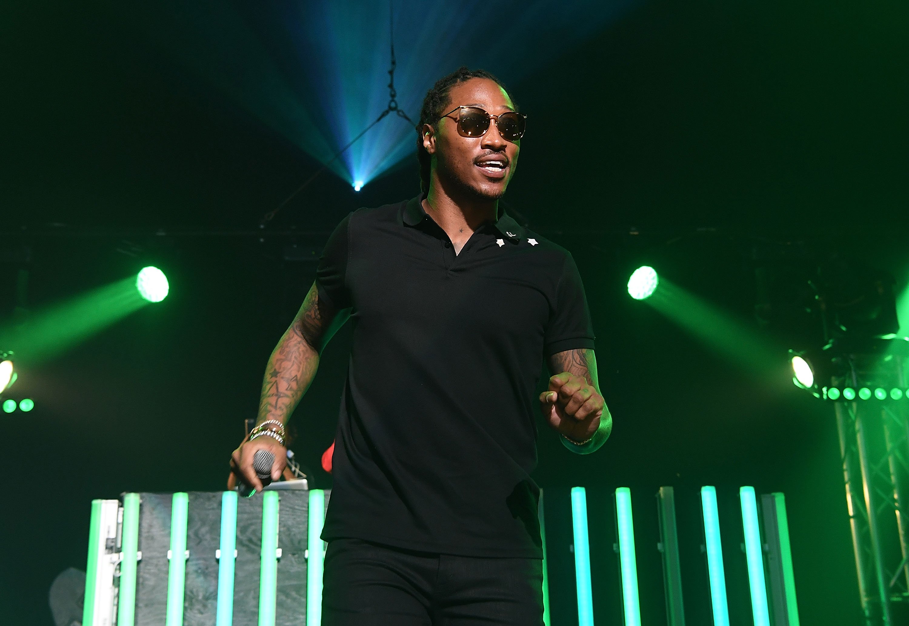Rapper Future on stage at Gucci and Friends Homecoming Concert in Atlanta, Georgia on July 22, 2016 | Photo: Getty Images