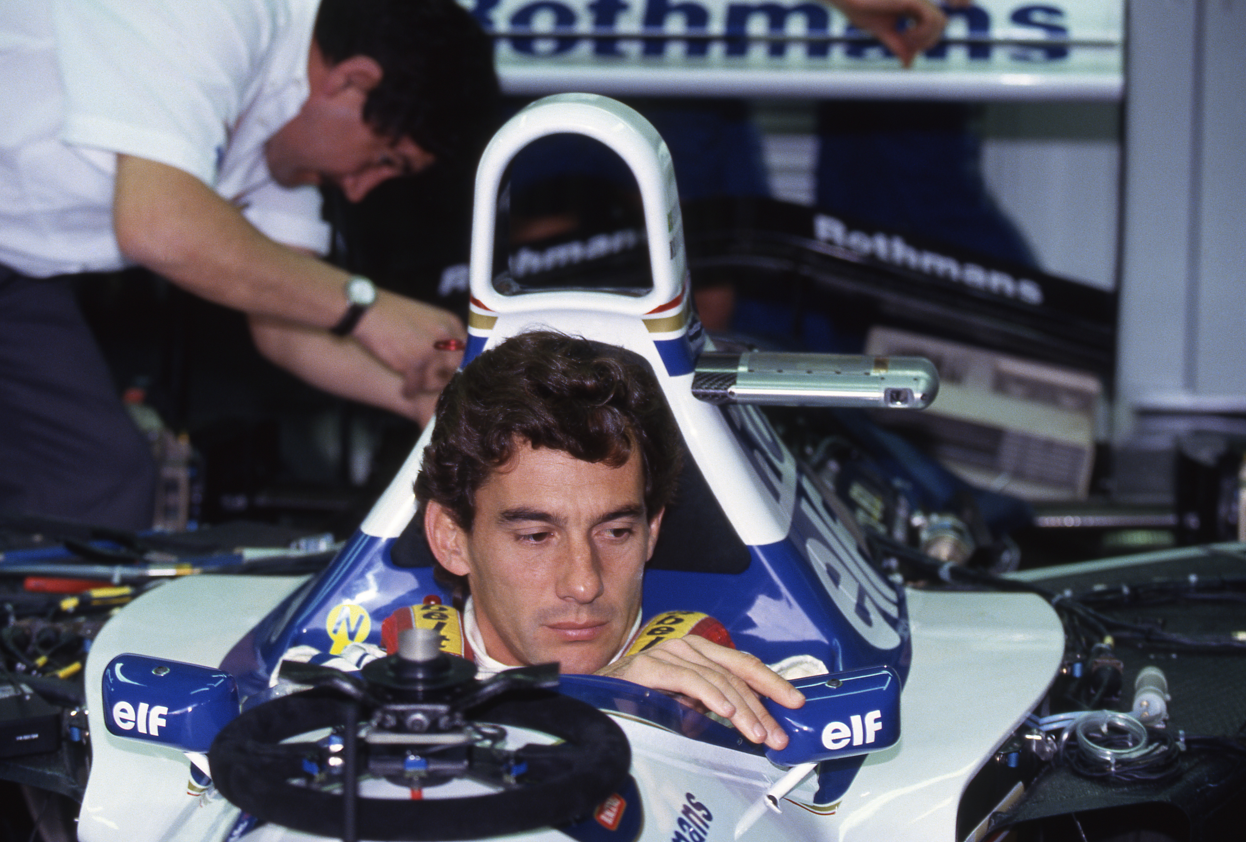 Ayrton Senna pictured at the San Marino Grand Prix in Imola, Italy on May 1, 1994 | Source: Getty Images