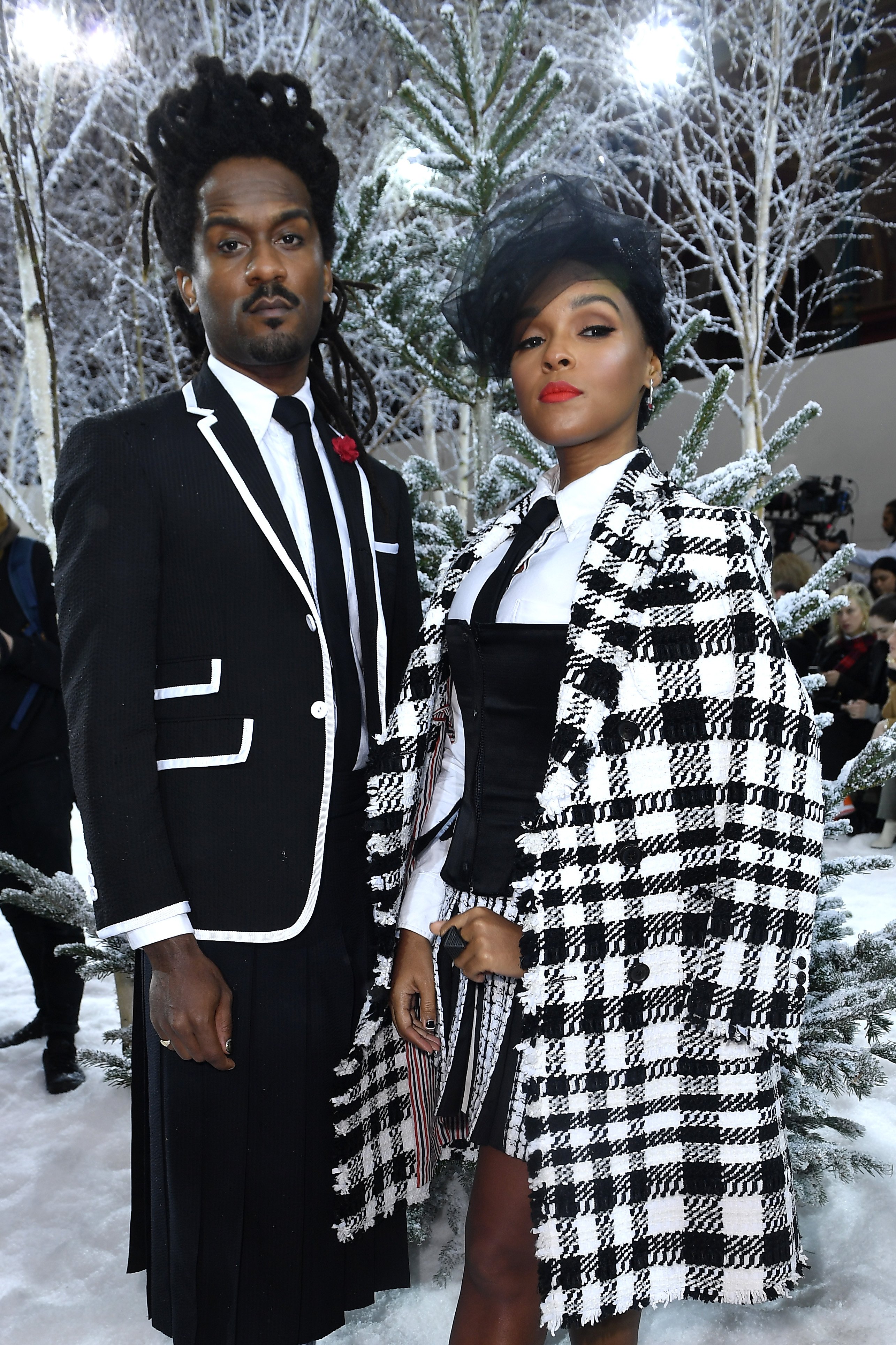 Nate 'Rocket' Wonder and Janelle Monae at Paris Fashion Week Womenswear Fall/Winter 2020/2021 in March 2020, in Paris, France. | Source: Getty Images