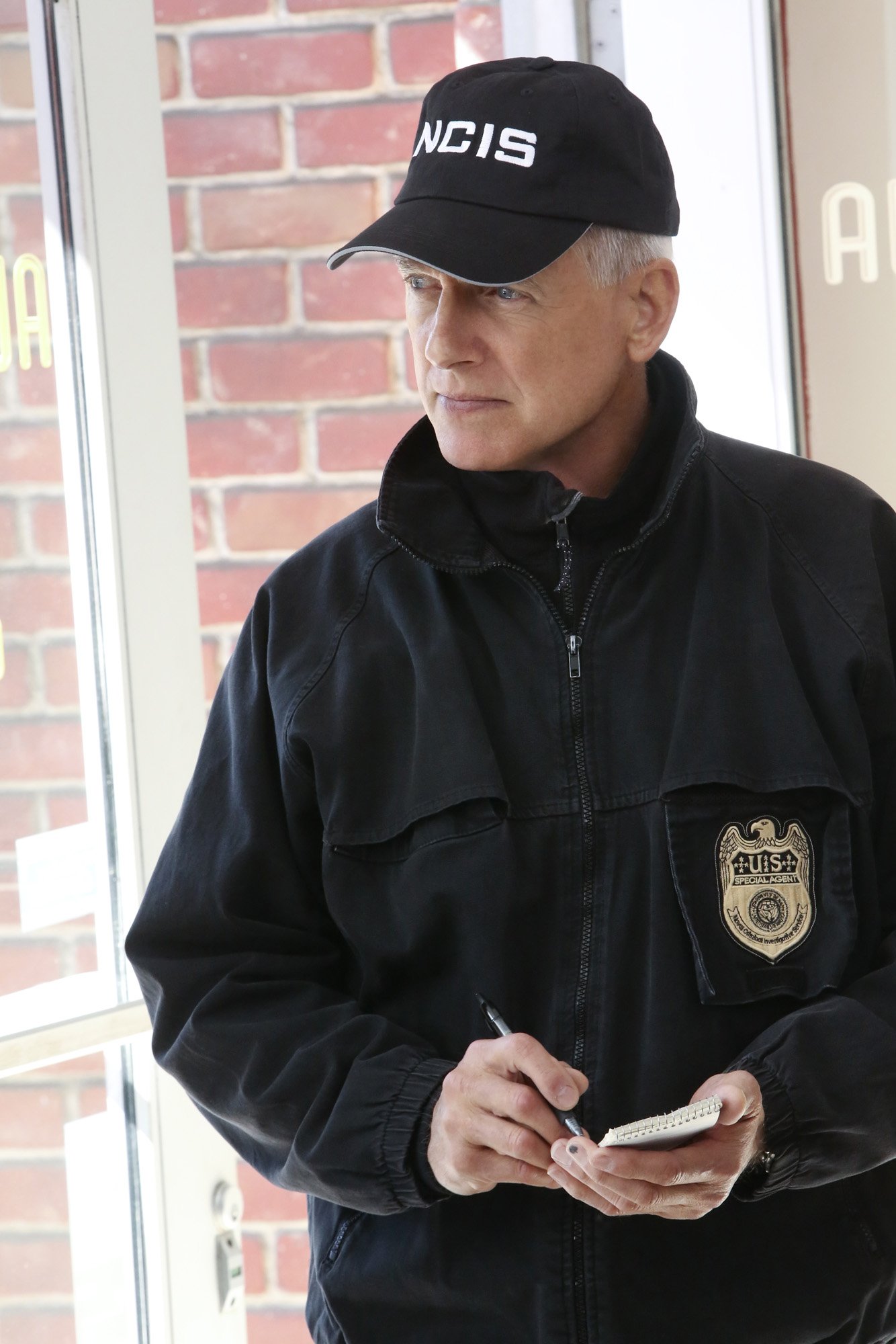 Mark Harmon photographed during a scene on "NCIS" in 2015.  |  Source: Getty Images