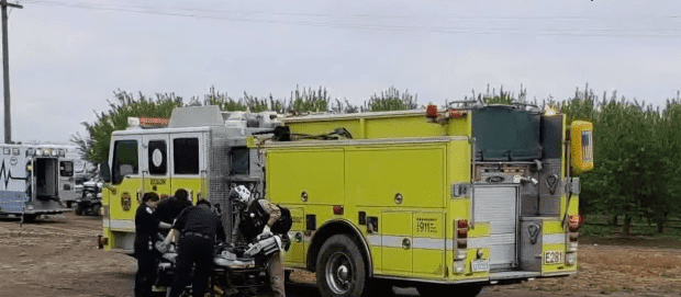 Emergency personnel on scene after the incident. | Source: YouTube/ABC10