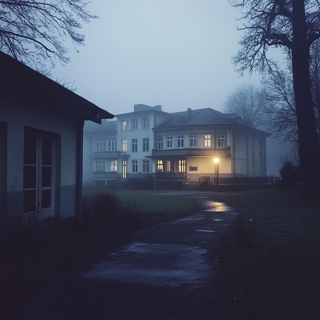 The exterior of a sanatorium | Source: Midjourney