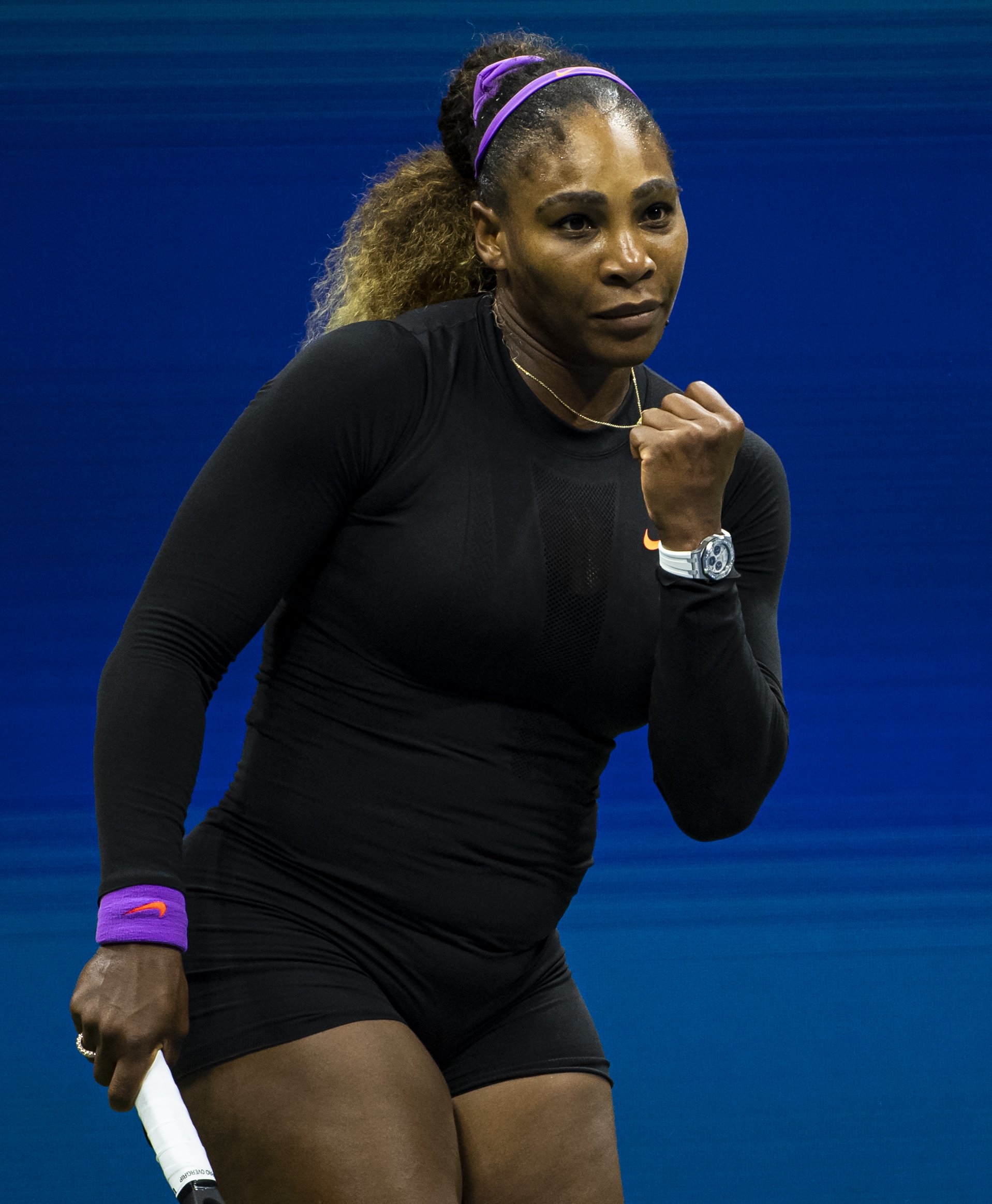 Serena Williams celebrates her victory at the USTA Billie Jean King National Tennis Center on September 05, 2019, in New York City. | Source: Getty Image.