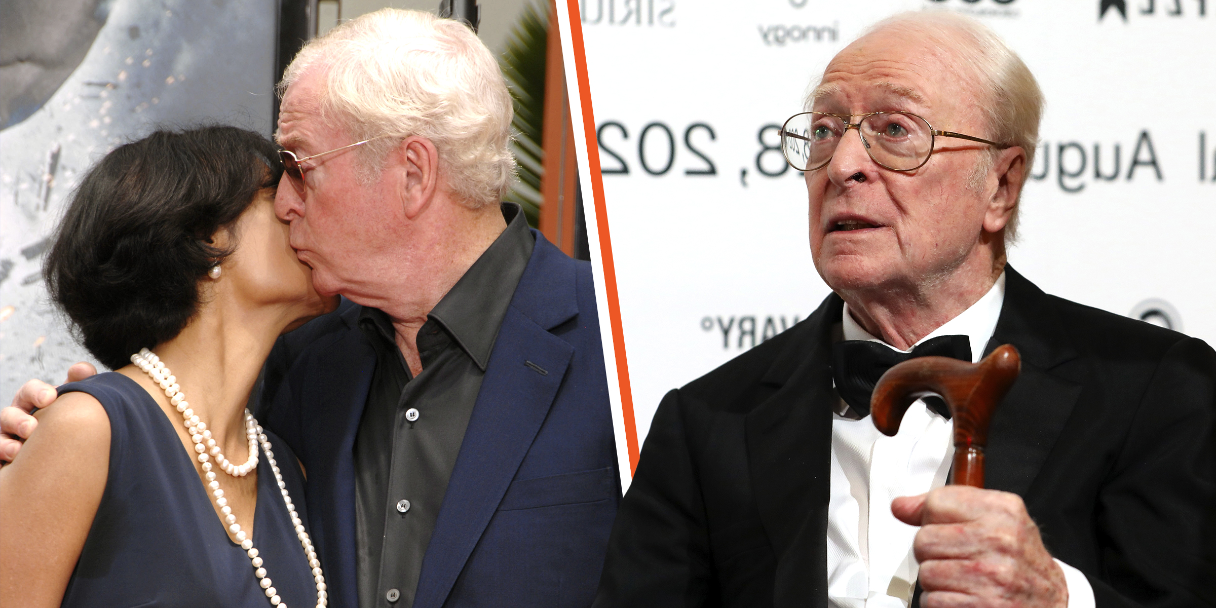 Shakira Caine and Michael Caine, 2008 | Michael Caine, 2021 | Source: Getty Images