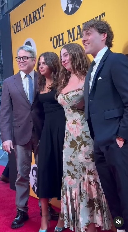 Matthew, Marion, Tabitha, and James Broderick pose at the opening night of "Oh, Mary" on Broadway at The Lyceum Theatre in New York City on July 11, 2024. | Source: Instagram/pagesix/