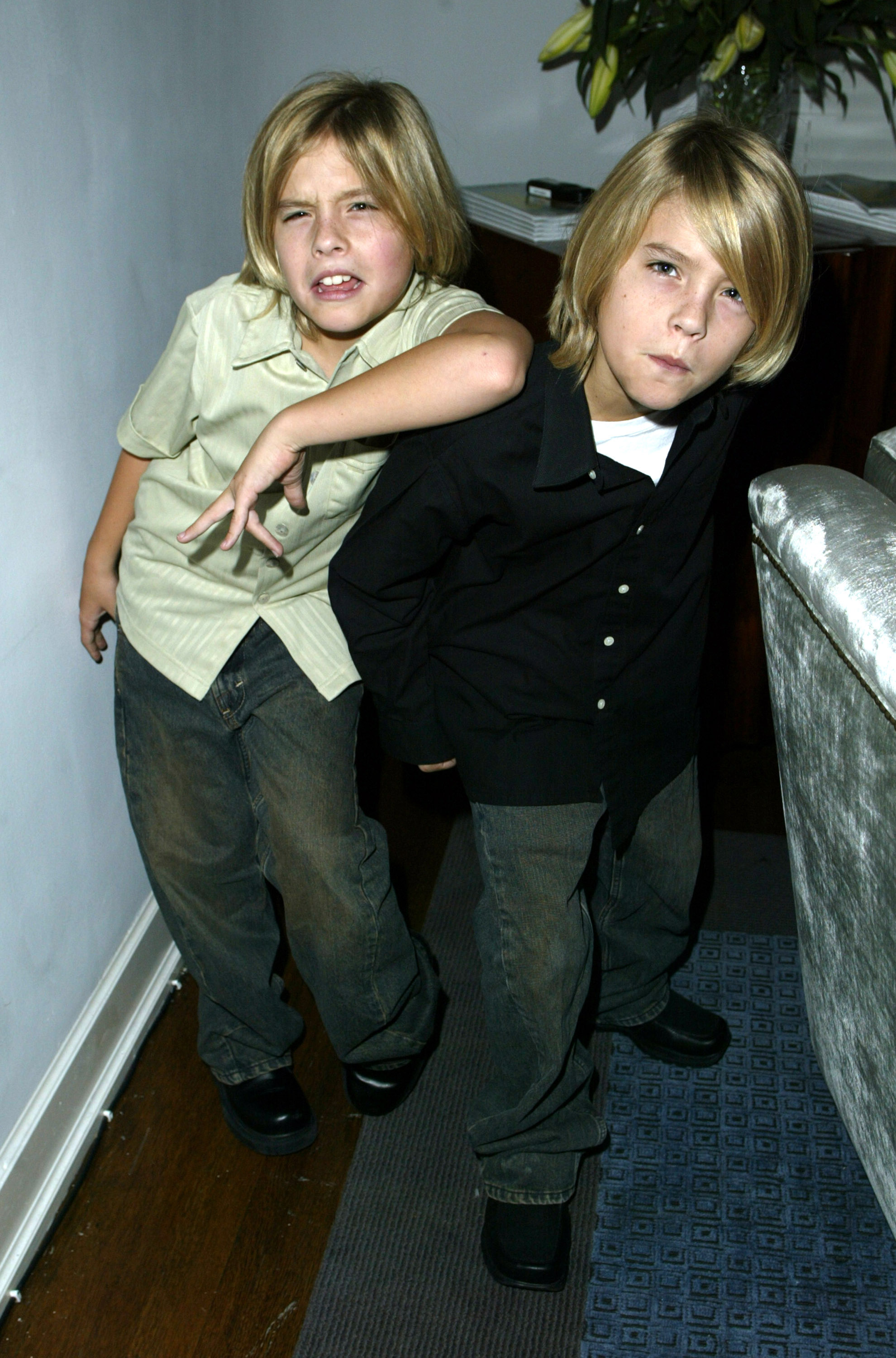 Dylan and Cole Sprouse at the wrap party for "The Heart is Deceitful Above All Things" on November 10, 2003. | Source: Getty Images