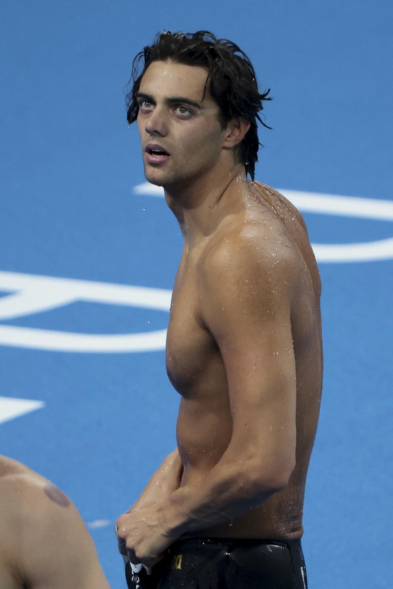 Thomas Ceccon after the Men's 100-meter Backstroke Final on day three of the Olympic Games Paris 2024 on July 29 in France. | Source: Getty Images