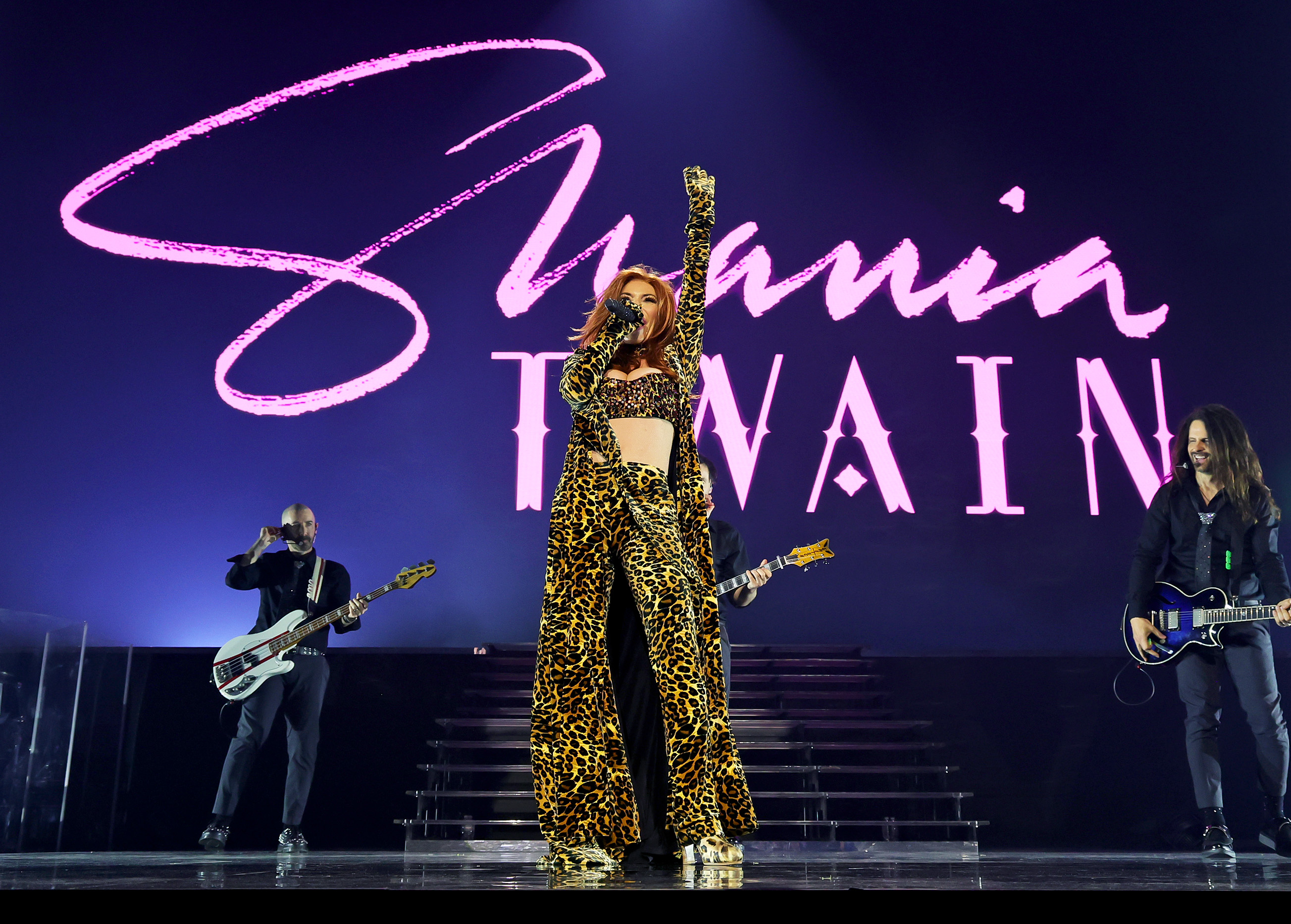Shania Twain performs onstage during her 'Queen of Me' tour at Spokane Arena, on April 28, 2023, in Spokane, Washington. | Source: Getty Images