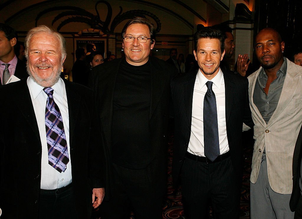 Ned Beatty, producer Lorenzo di Bonaventura, actor Mark Wahlberg and director Antoine Fuqua arrive at the Paramount Pictures premiere of the film "Shooter." | Source: Getty Images