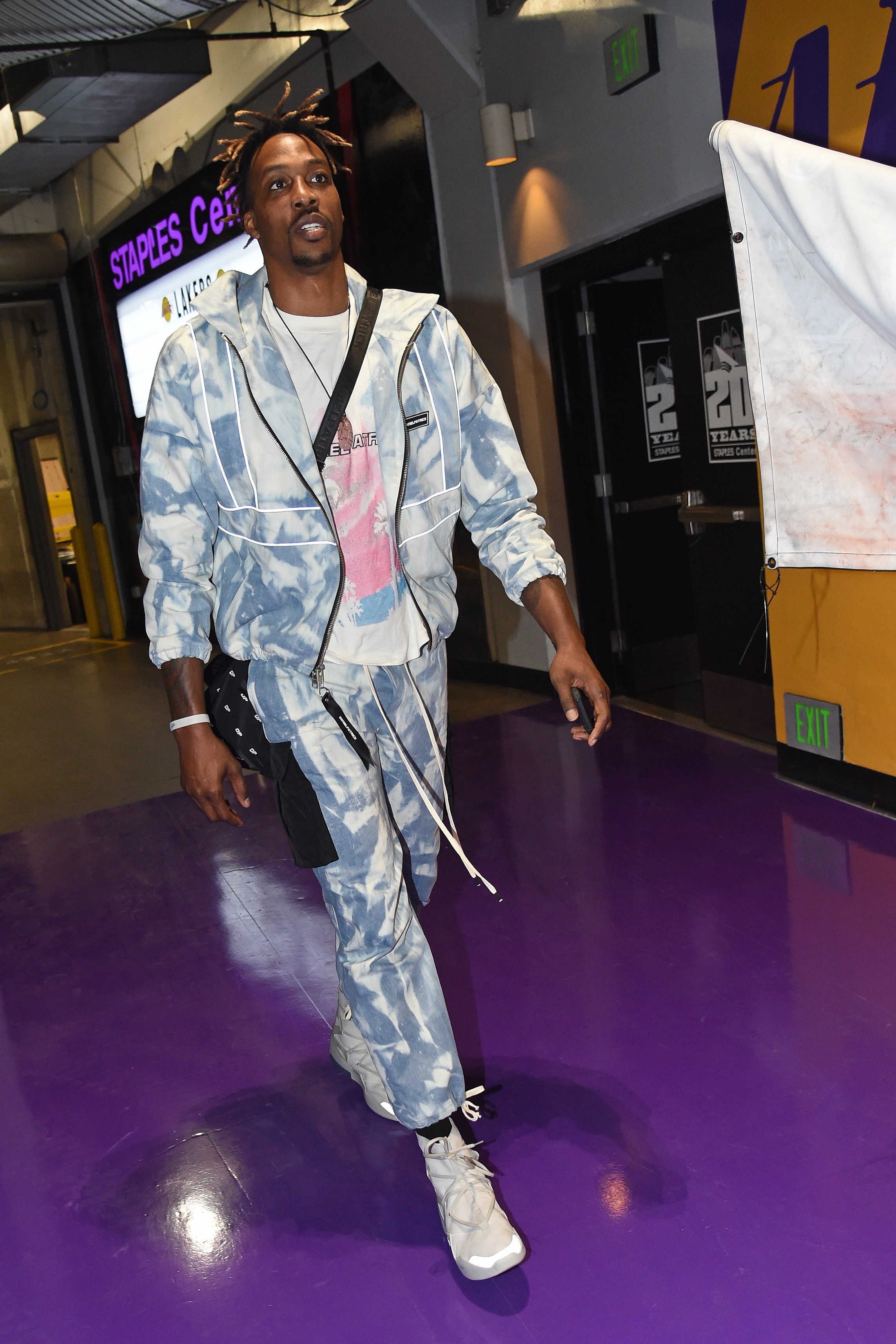 Dwight Howard of the Los Angeles Lakers arrives for the game on February 21, 2020 | Photo: Getty Images