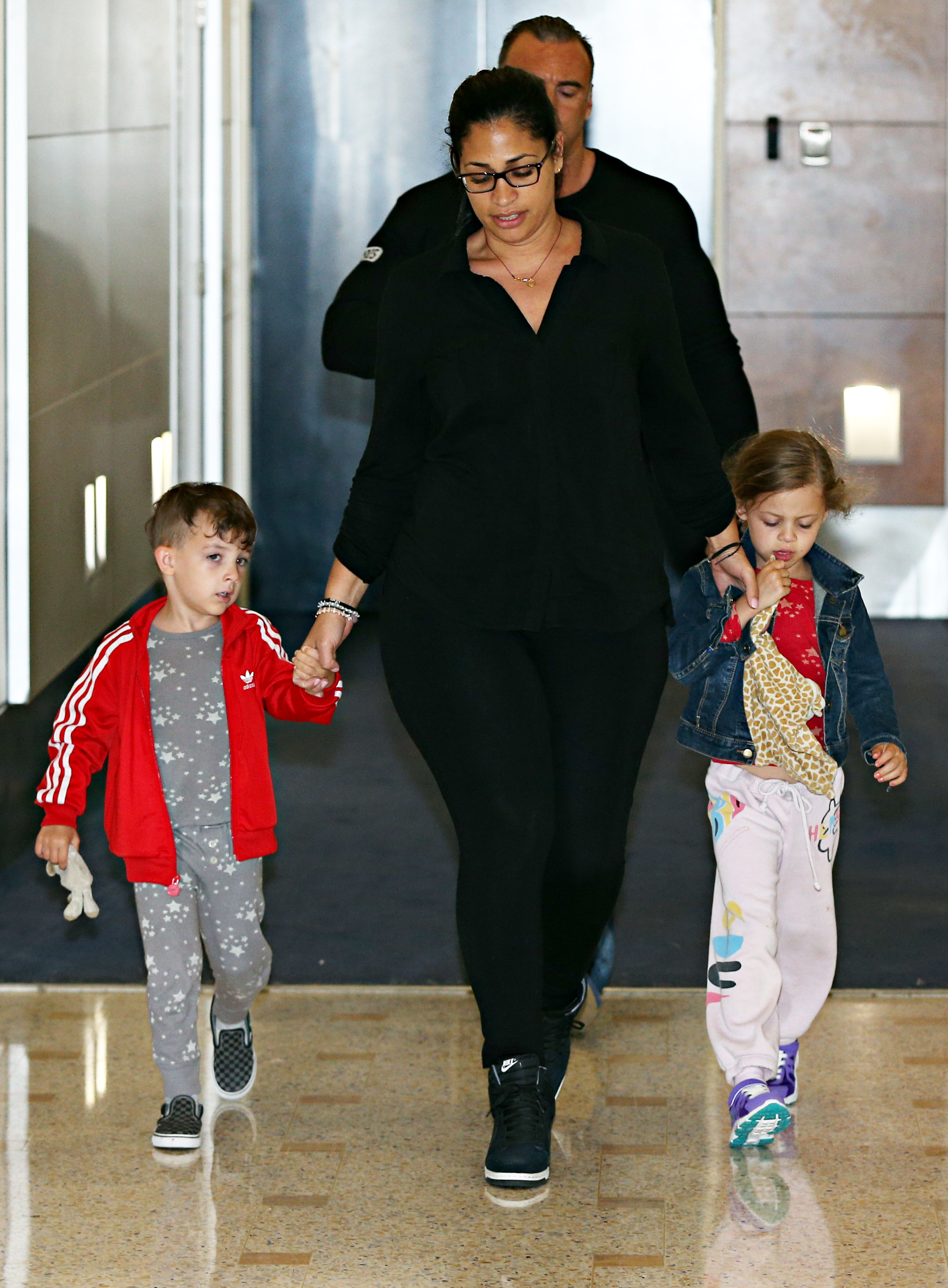 Sparrow Madden and Harlow Madden seen upon arrival at Sydney International Airport on June 24, 2014 in Sydney, Australia. | Source: Getty Images