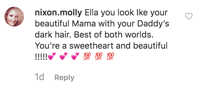 Fan comment's saying Ella Travolta looks like her father, John Travolta | Source: instagram.com/ella.travolta