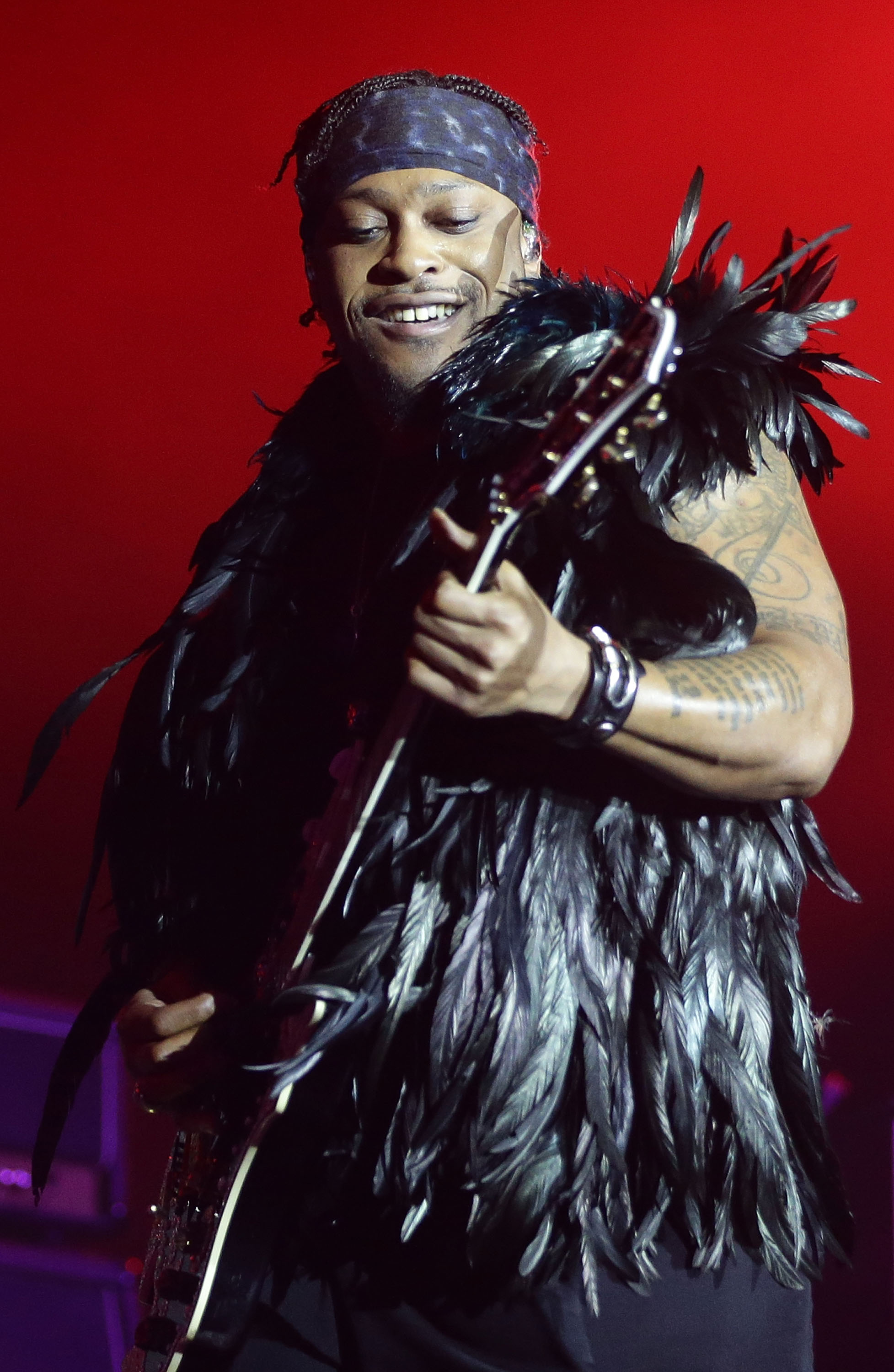 D'Angelo performs live for fans at the Byron Bay Bluesfest on March 24, 2016, in Australia | Source: Getty Images