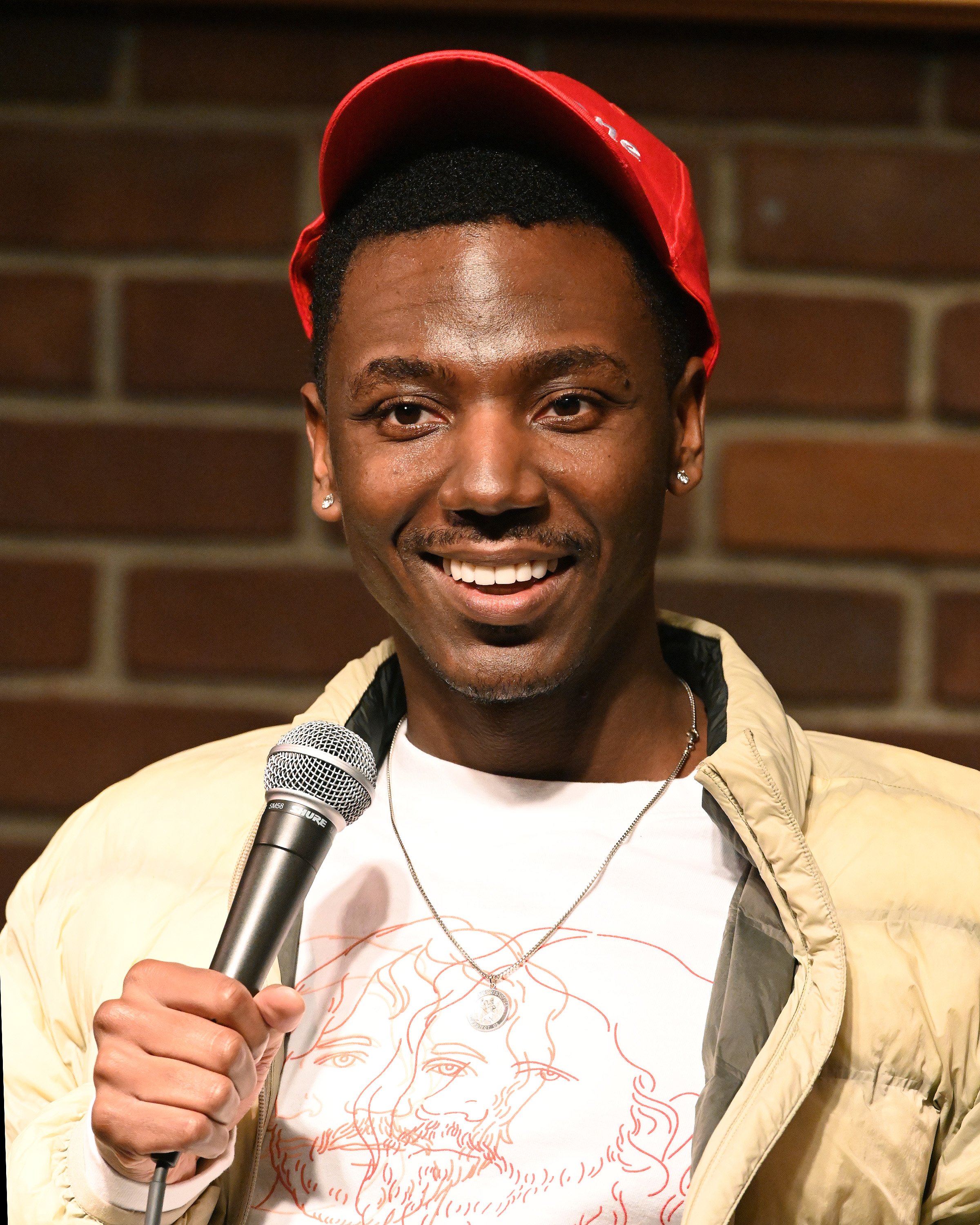 Jerrod Carmichael is pictured as he performs during his appearance at Flappers Comedy Club And Restaurant on December 30, 2021, in Burbank, California | Source: Getty Images