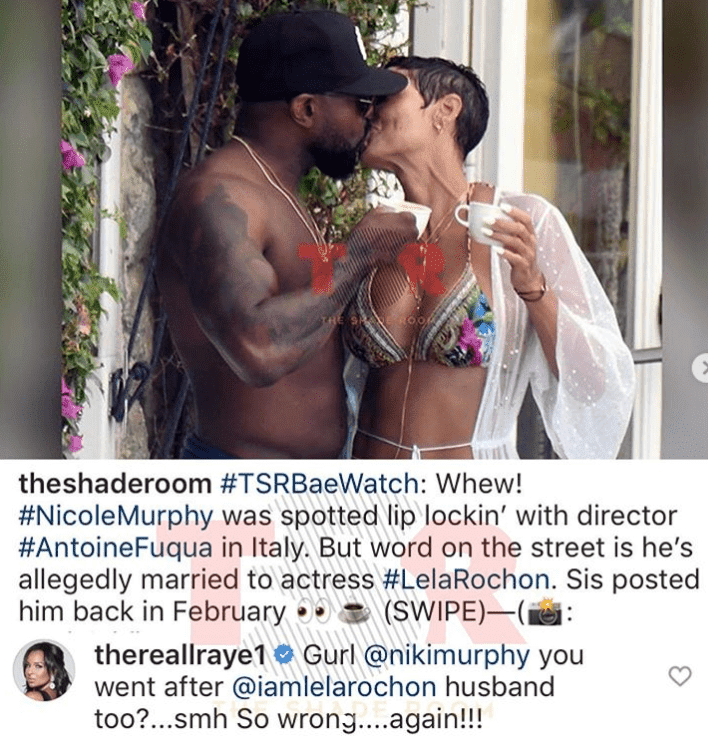 Screenshot of LisaRaye McCoy’s reaction. |Photo: Instagram/The Shade Room