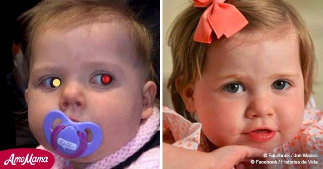 Baby diagnosed with deadly illness after photographer spots white glow in her eye