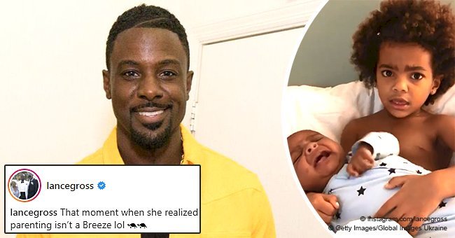 Lance Gross melts hearts with video of daughter Berkeley with her crying baby brother