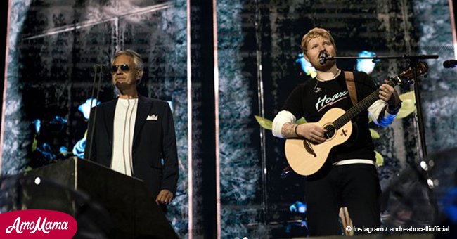 Perfect singers Andrea Bocelli & Ed Sheeran sing their 'Perfect' song live - guess how it sounds
