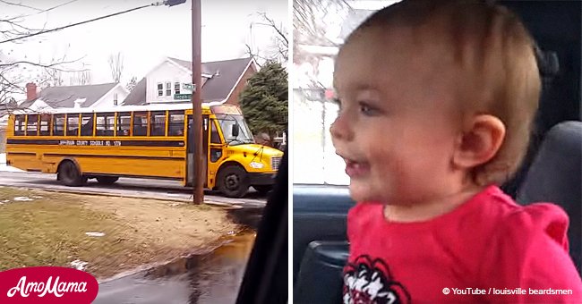 Little sister super excited to see big brother and her reaction goes viral