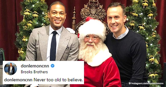 Don Lemon & his boyfriend pose with Santa in new photo after decorating Christmas tree together