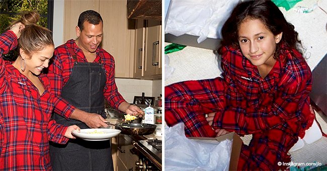 Jennifer Lopez shares cozy Christmas pics with her family having fun in plaid pajamas