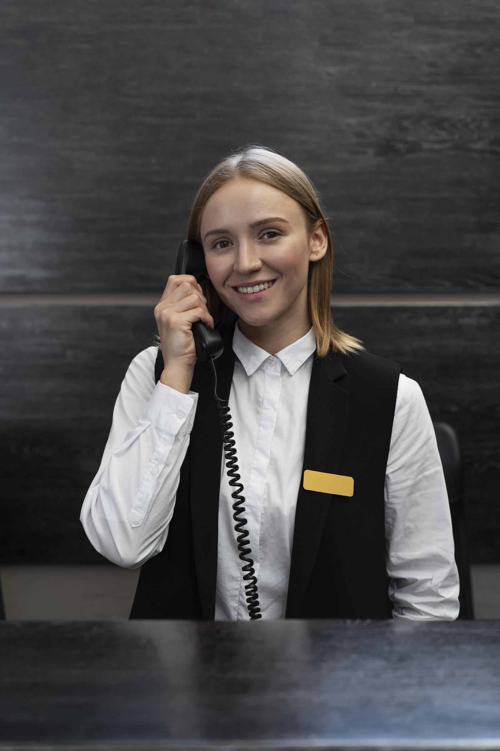 A receptionist in a luxurious hotel | Source: Freepik