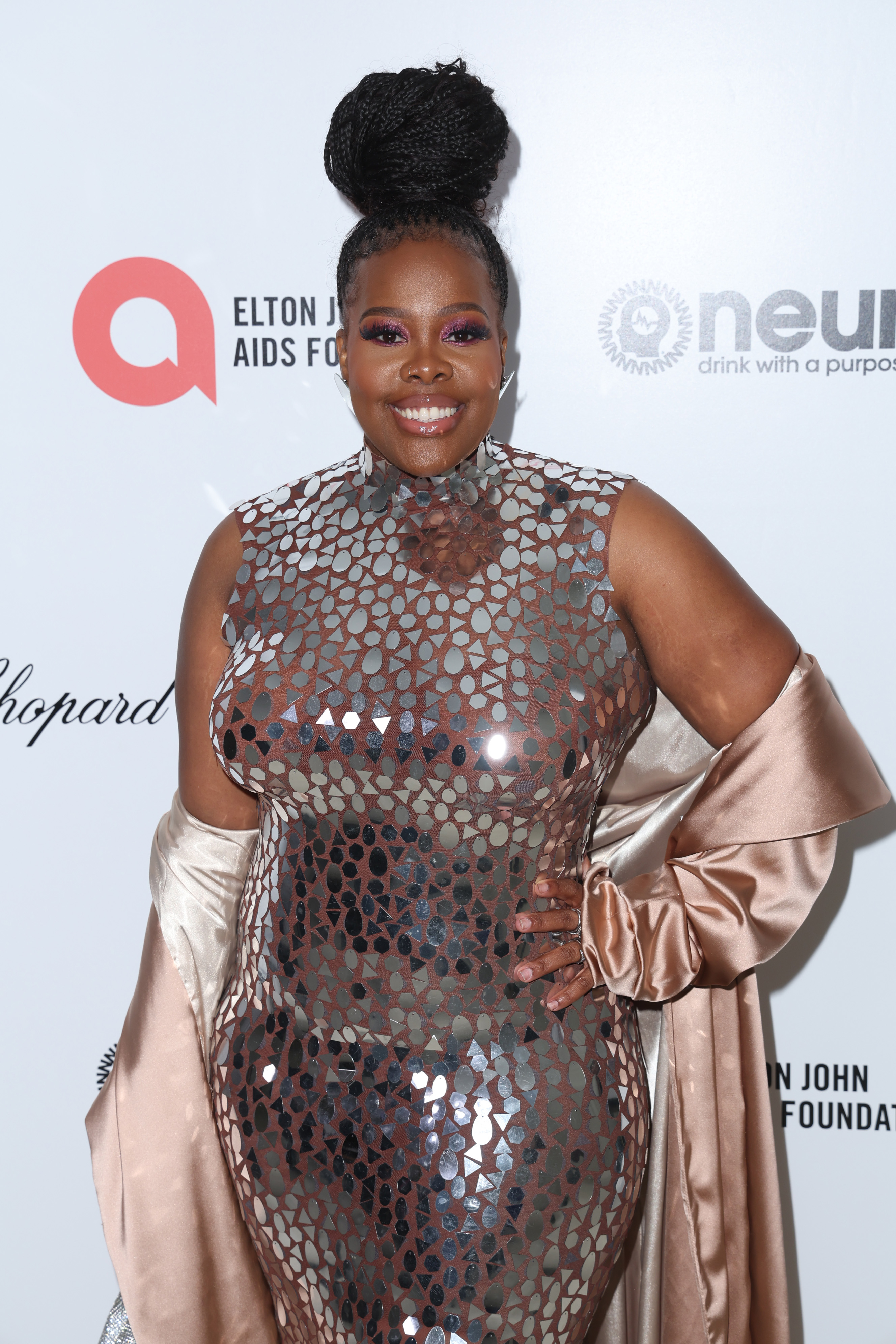 Amber Riley attends Elton John AIDS Foundation's 31st annual academy awards viewing party on March 12, 2023, in West Hollywood, California. | Source: Getty Images