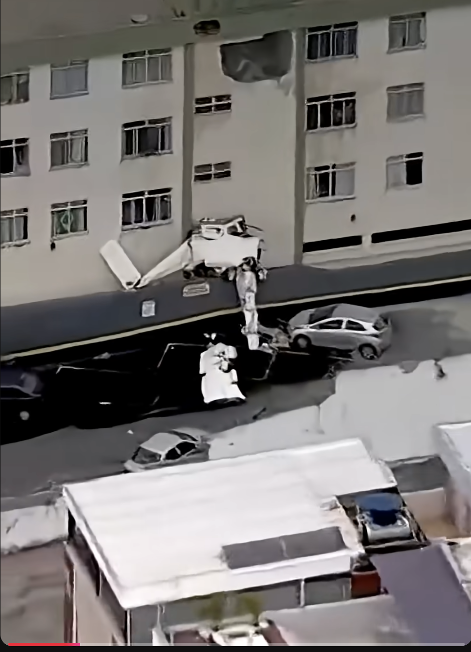 A photo of the doomed plane the moment the crash occured taken from a video posted on May 5, 2026. | Source: YouTube/@France24_en