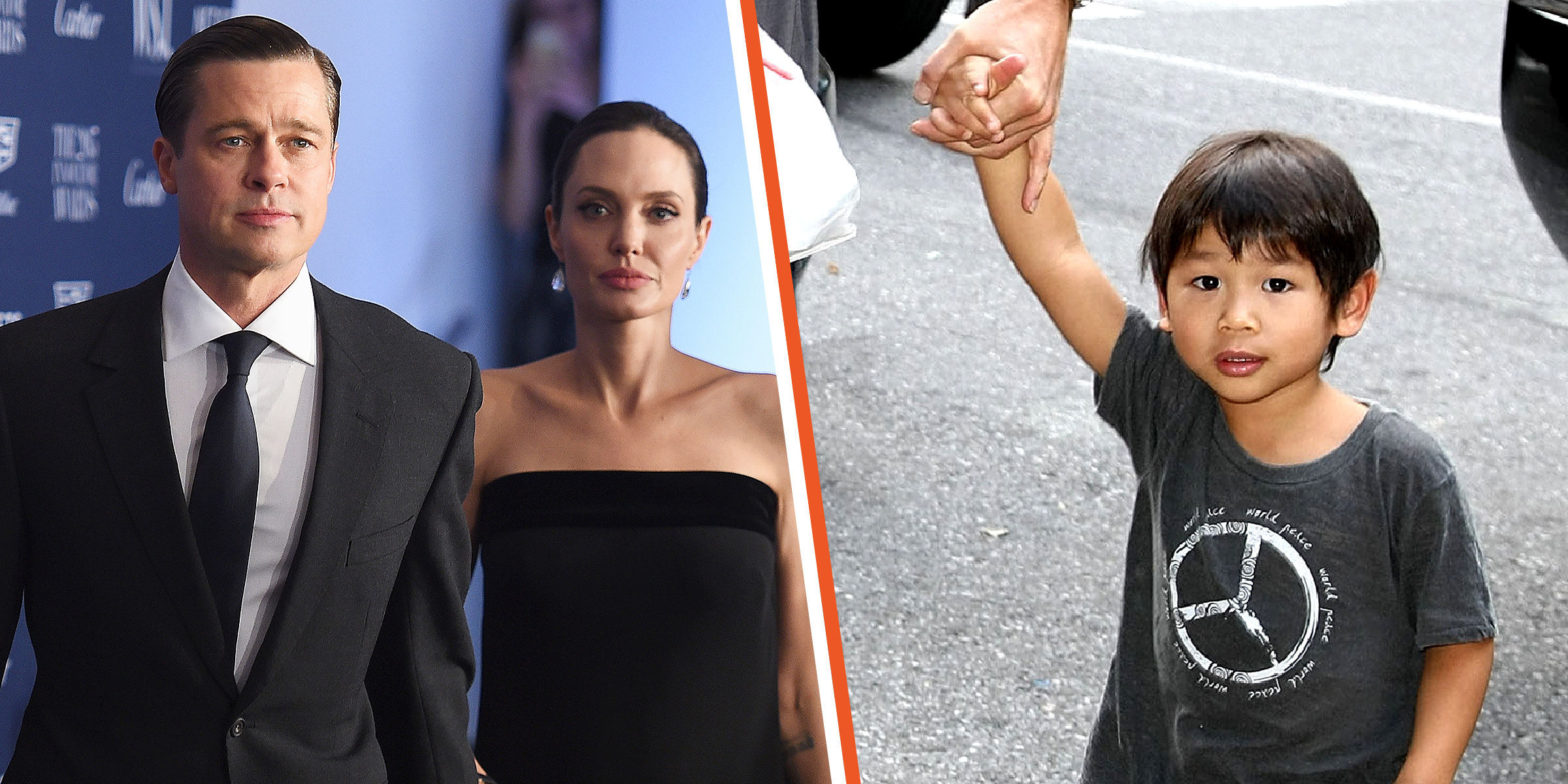 Brad Pitt and Angelina Jolie, 2015. | Pax Jolie-Pitt, 2007. | Source: Getty Images