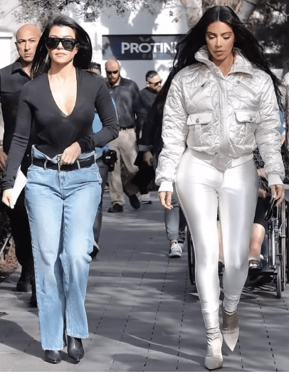Kim Kardashian and Kourtney Kardashian in Calabasas.| Photo: YouTube/ Celebrity News.