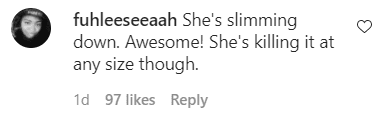 Fan's comment under a picture posted by Brandy's daughter, Sy'rai Smith | Photo: Instagram/syraismith