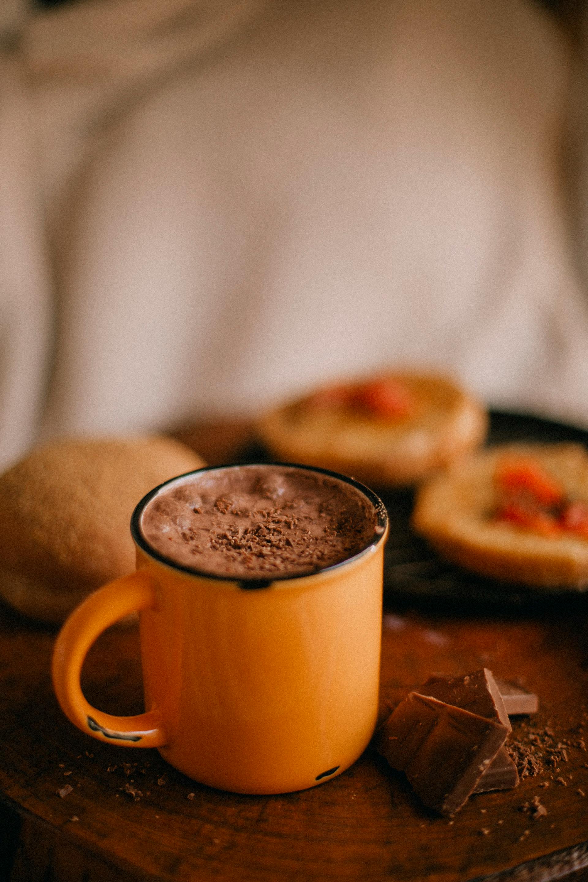 Hot chocolate in a cup | Source: Pexels