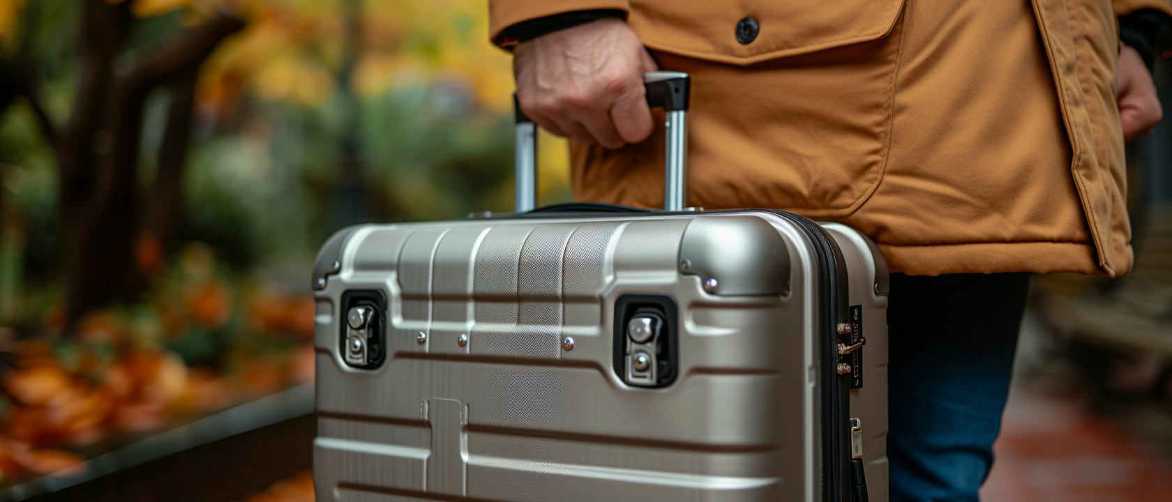 A man holding a suitcase | Source: Midjourney