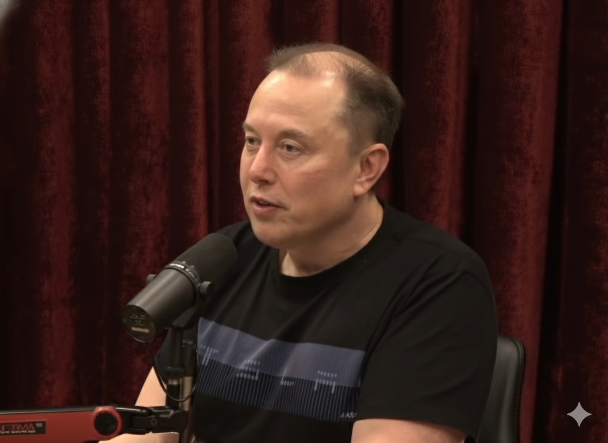 An AI rendering of what Elon Musk's hair would have looked like without surgery | Source: Gemini
