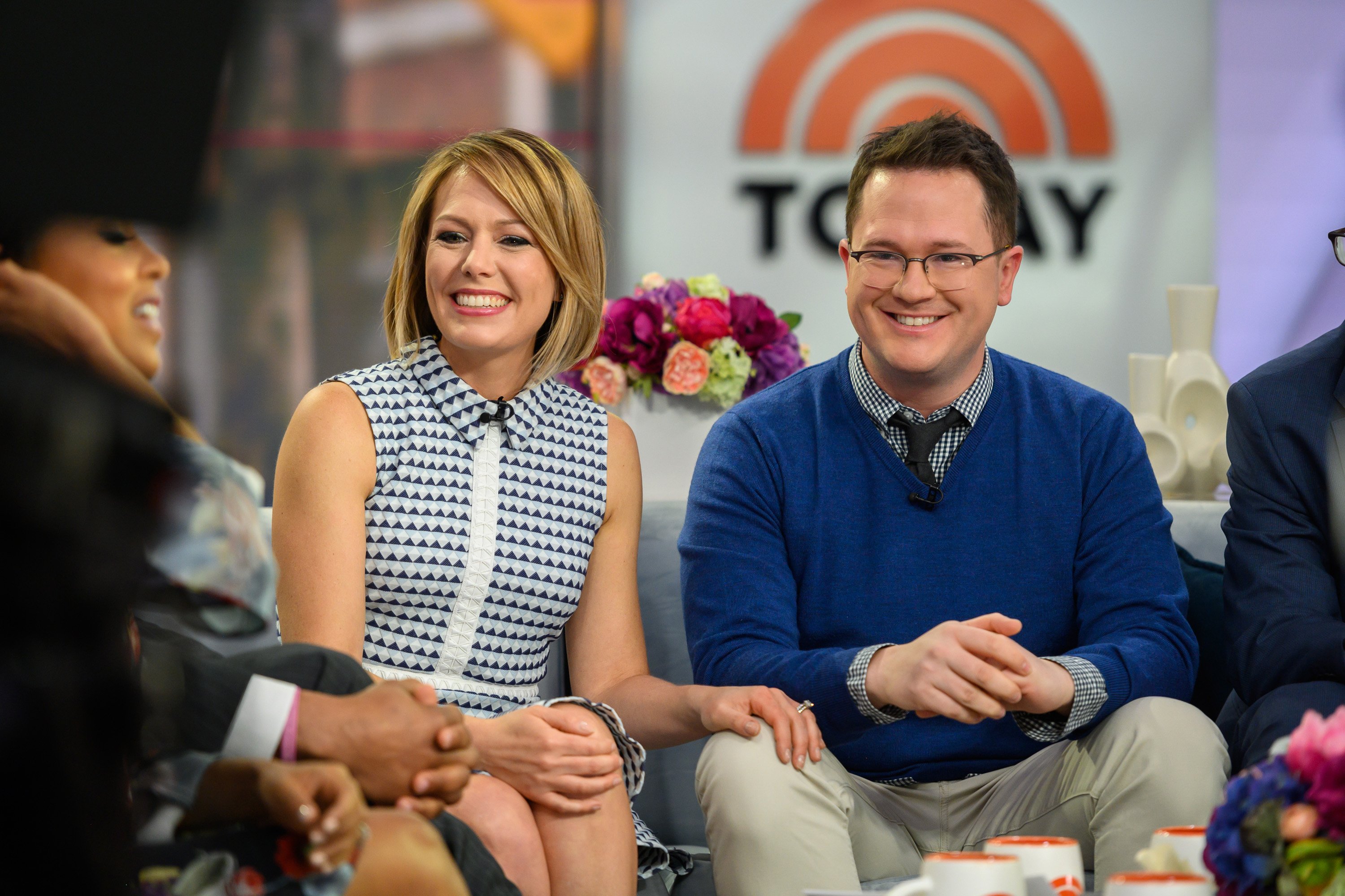 Dyland Dreyer and husband Brian Fichera on the set of the "Today Show" on April 22, 2019 | Photo: Getty Images