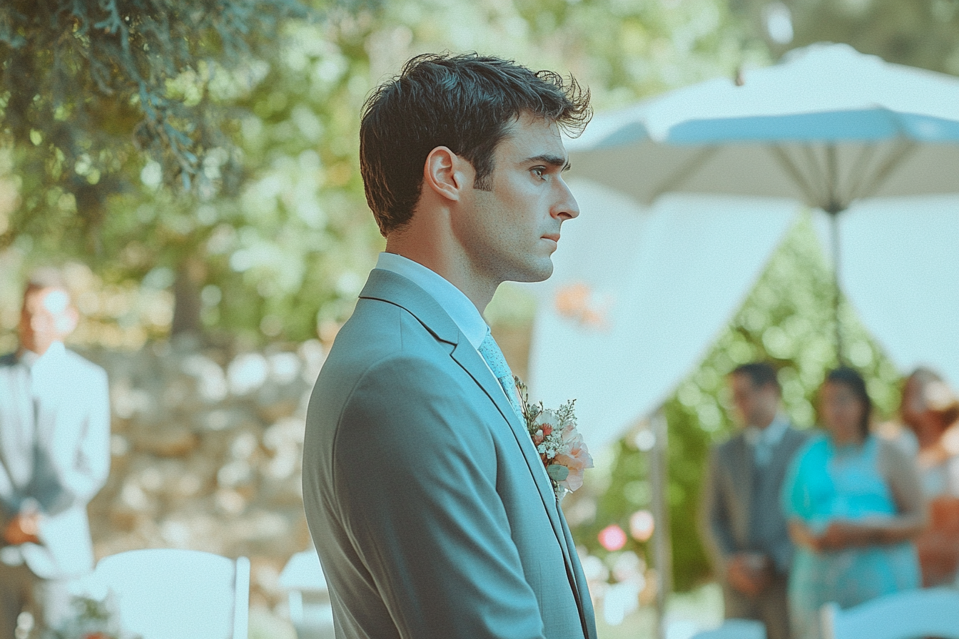 A groom at his wedding | Source: Midjourney