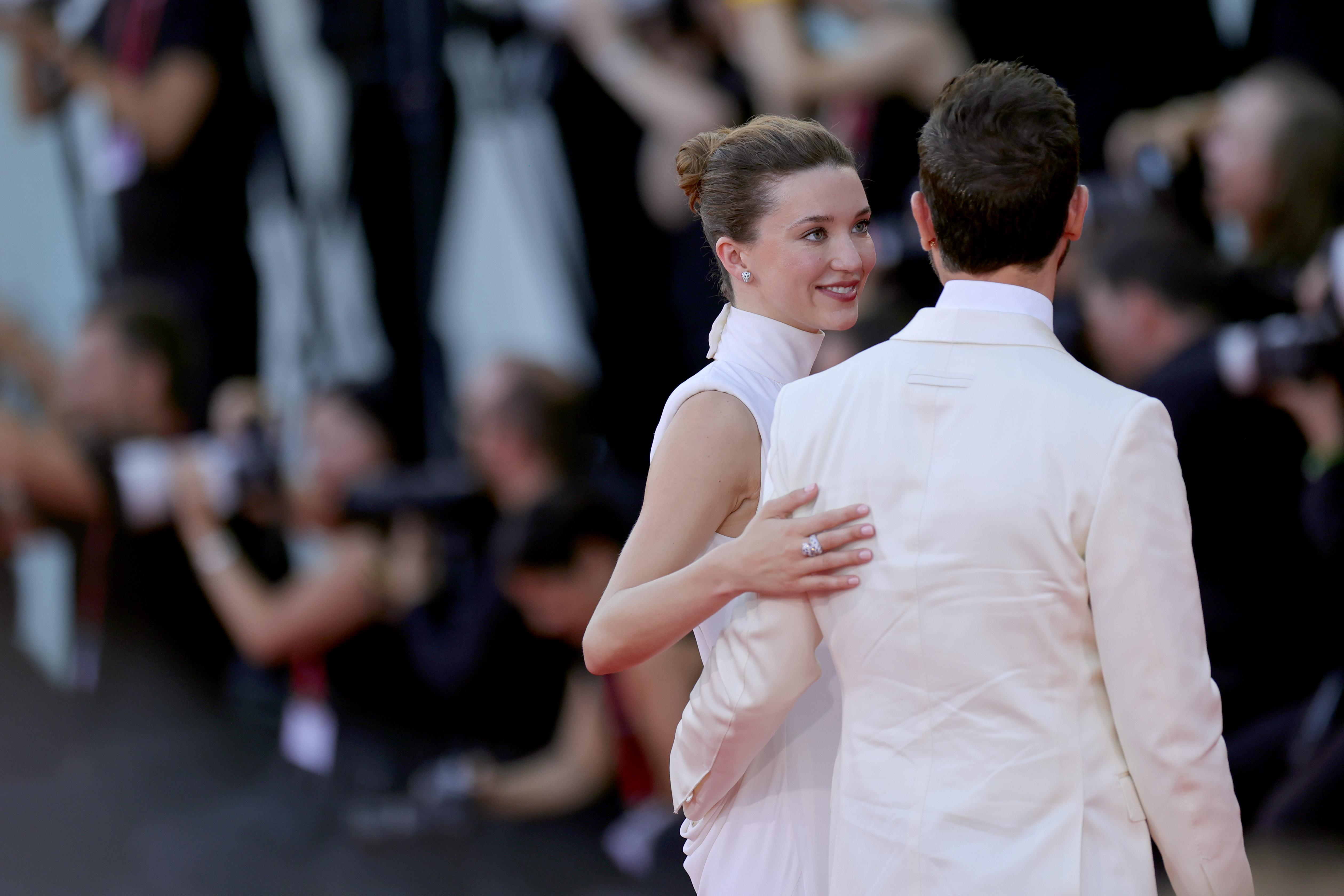 The couple attends a red carpet for "Beetlejuice" during the 81st Venice International Film Festival at on August 28, 2024 | Source: Getty Images