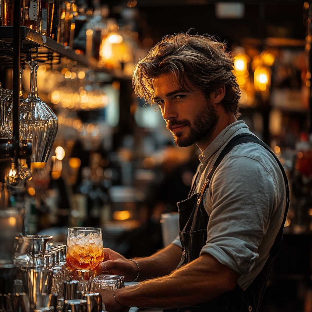 A handsome bartender | Source: Midjourney