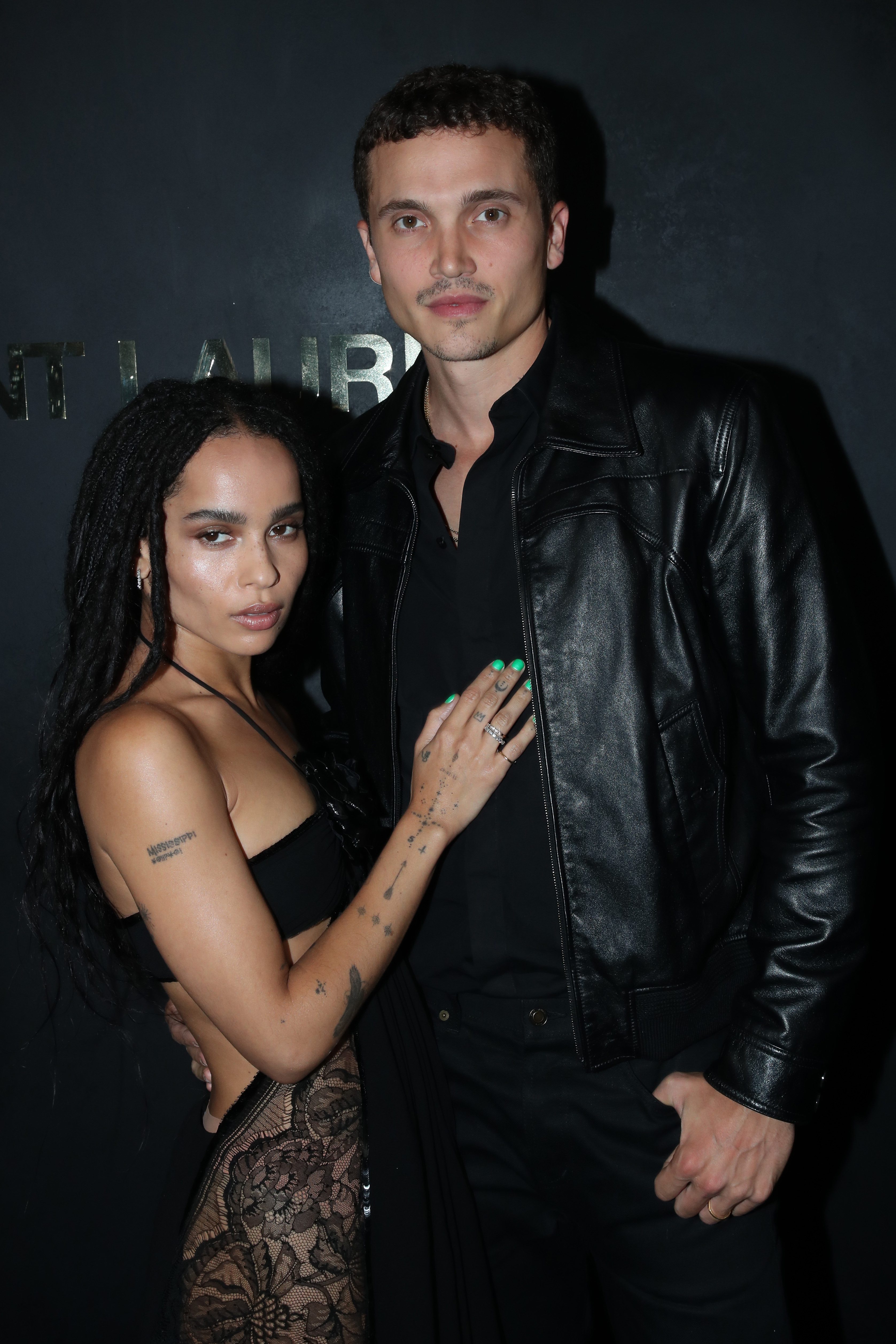 Zoe Kravitz and Karl Glusman pictured in Paris, France on September 24, 2019  | Source: Getty Images