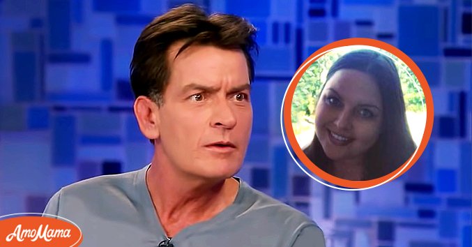 Charlie Sheen in an interview with Katie Couric in 2013 [main], Photo to Cassandra Estevez [right] | Source: Youtube.com/KatieCouric, Instagram.com/CharlieSheen