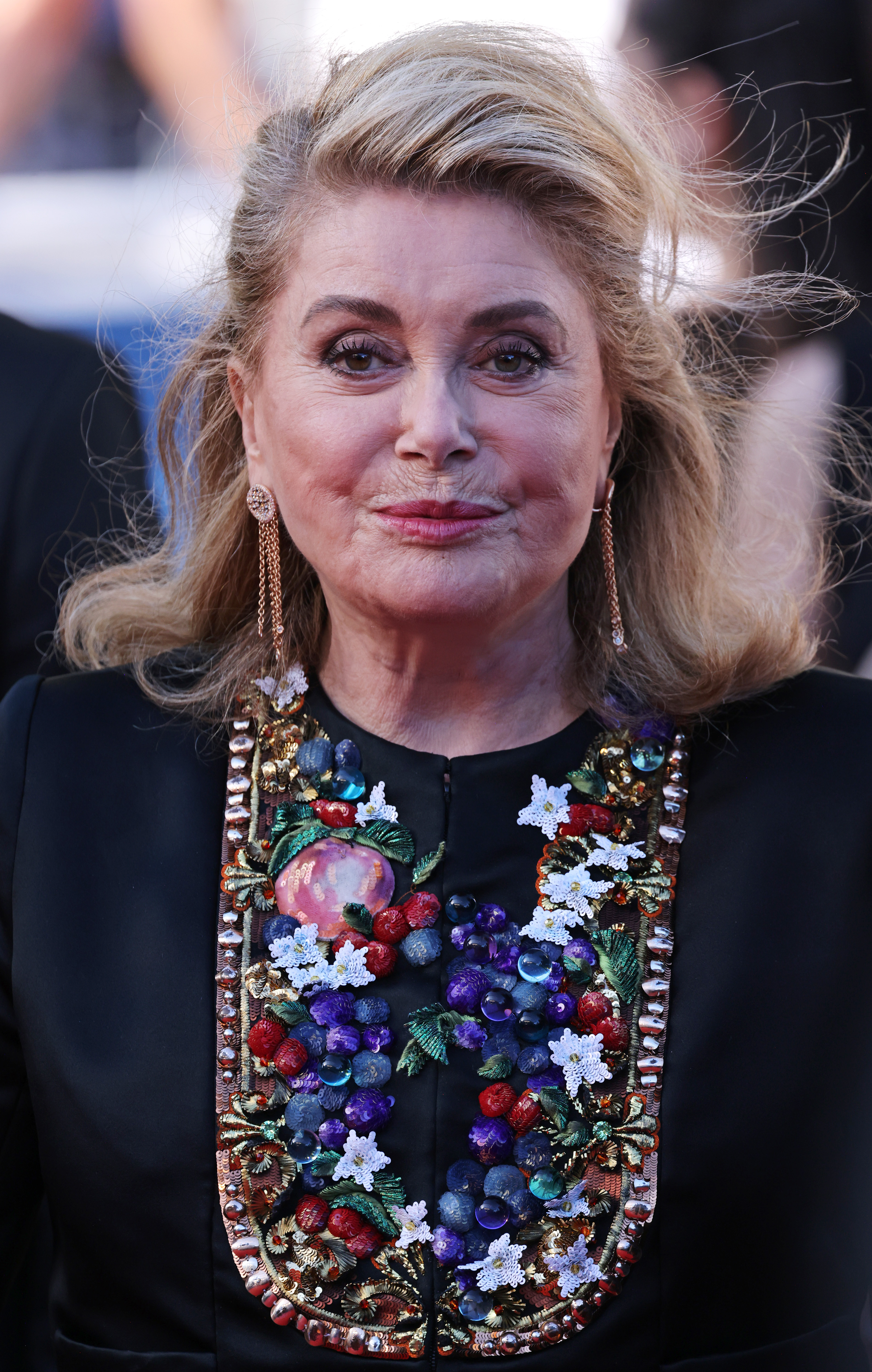 Catherine Deneuve at the "Marcello Mio" red carpet during the 77th Annual Cannes Film Festival on May 21, 2024, in France. | Source: Getty Images