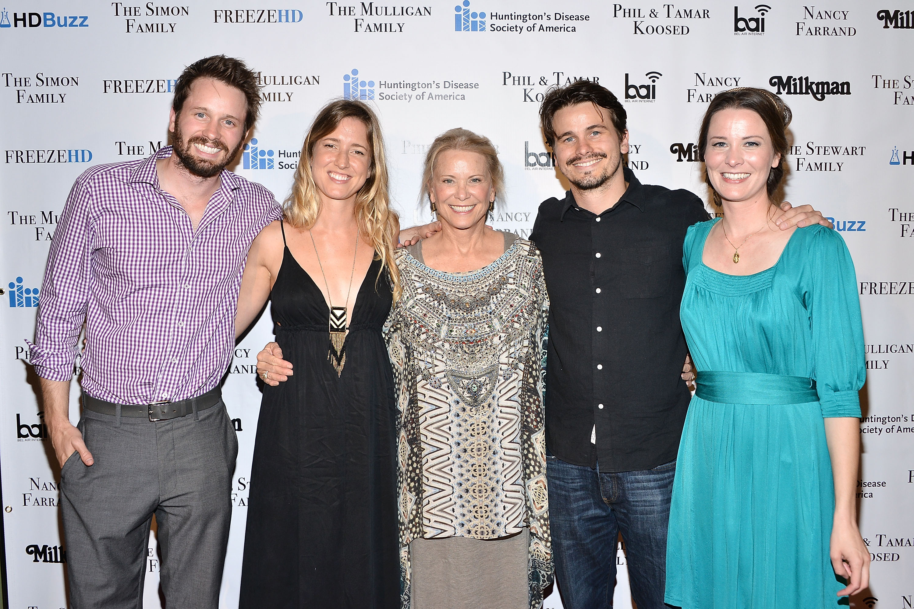 Tyler Ritter, Lelia Parma, Nancy Morgan, Jason Ritter and Carly Ritter attend the 2nd Annual Freeze HD fundraiser at Bootleg Theater on September 24, 2016 in Los Angeles, California. | Source: Getty Images